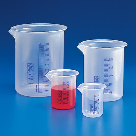 Globe Scientific Beaker, PP, Printed Graduations, 1000mL Image